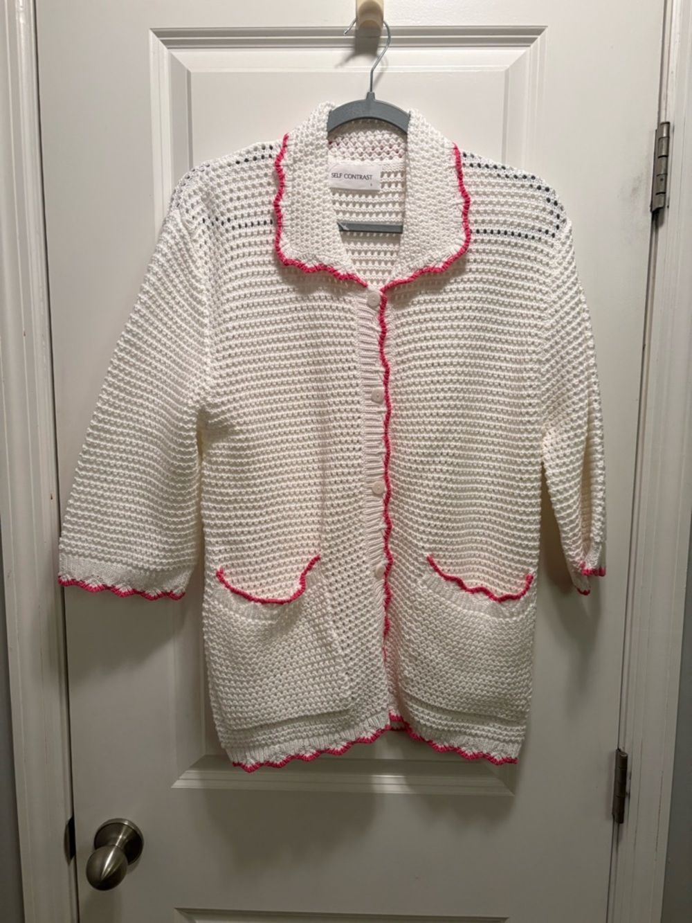 Self Contrast Crochet Colorblocked Cardigan Anthropologie